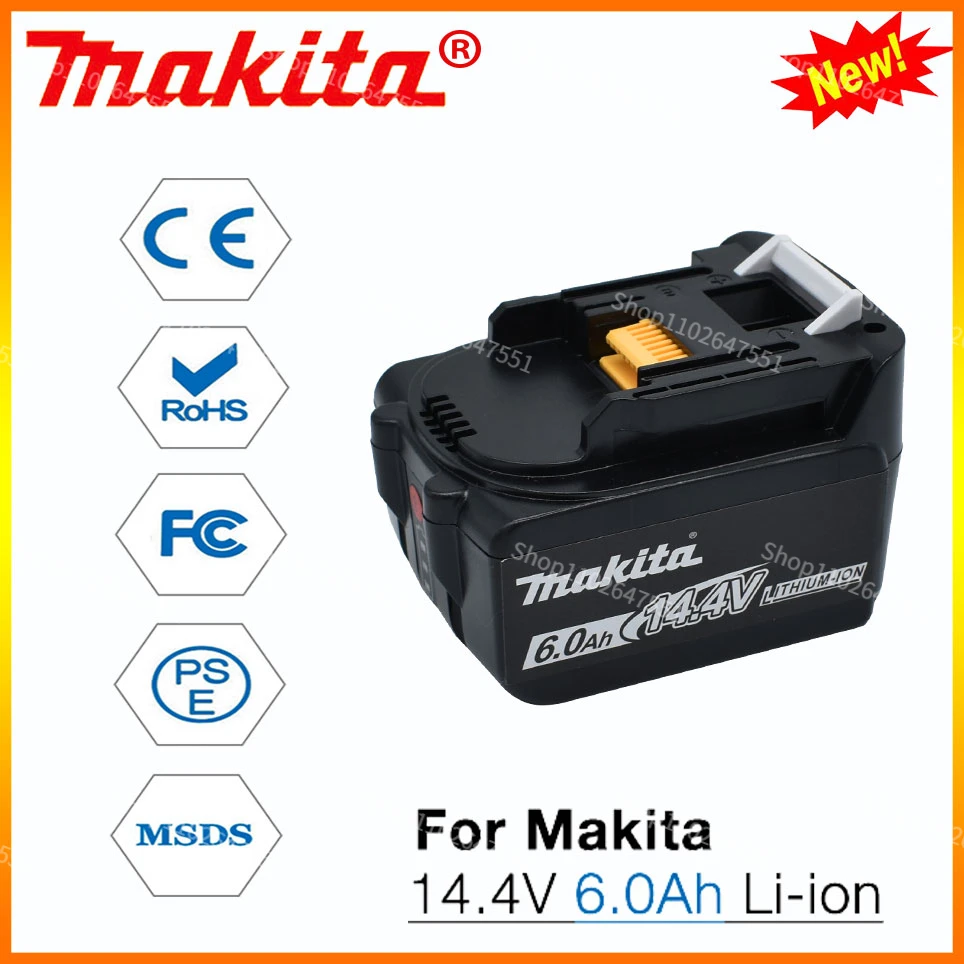 

Makita 6.0Ah 14.4V rechargeable battery LED indicator for BL1430 BL1415 BL1440 196875-4 194558-0 195444-8 Makita 14.4V 6000mAh