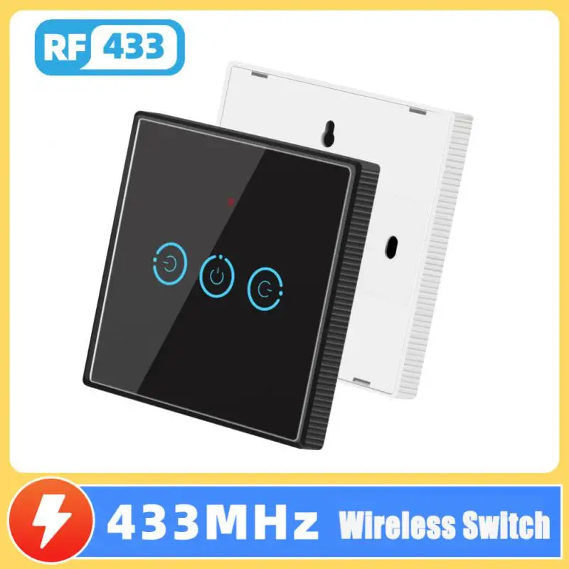 

CoRui Smart Touch Switch Panel 1/2/3 Gang Wiring-free Radio Frequency 433 Wireless Switch Smart Home Remote Control Panel