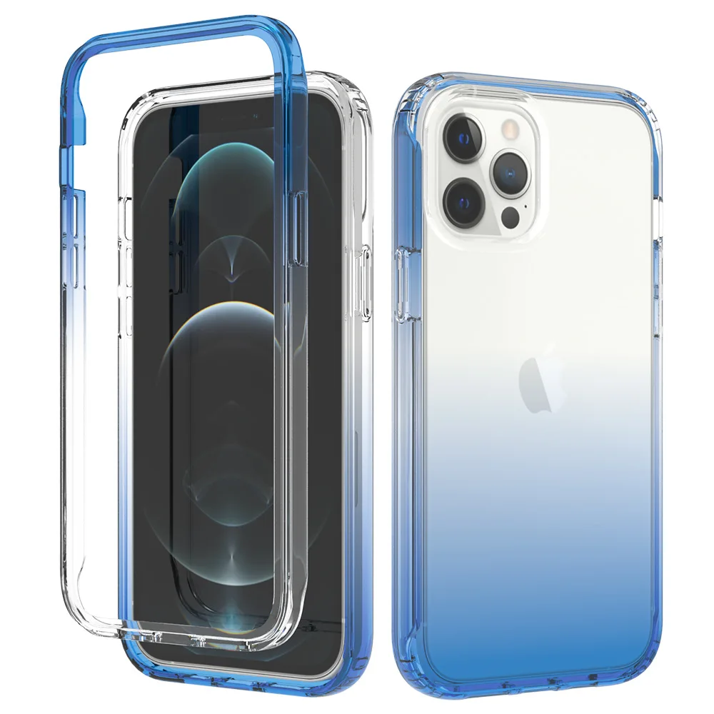 

Thick Candy Color Transparent Case for iPhone 14 13 12 11 Pro Max X Xs XR Max Mini 7 8 Plus Hybrid Shell Dual Layer Clear Cover