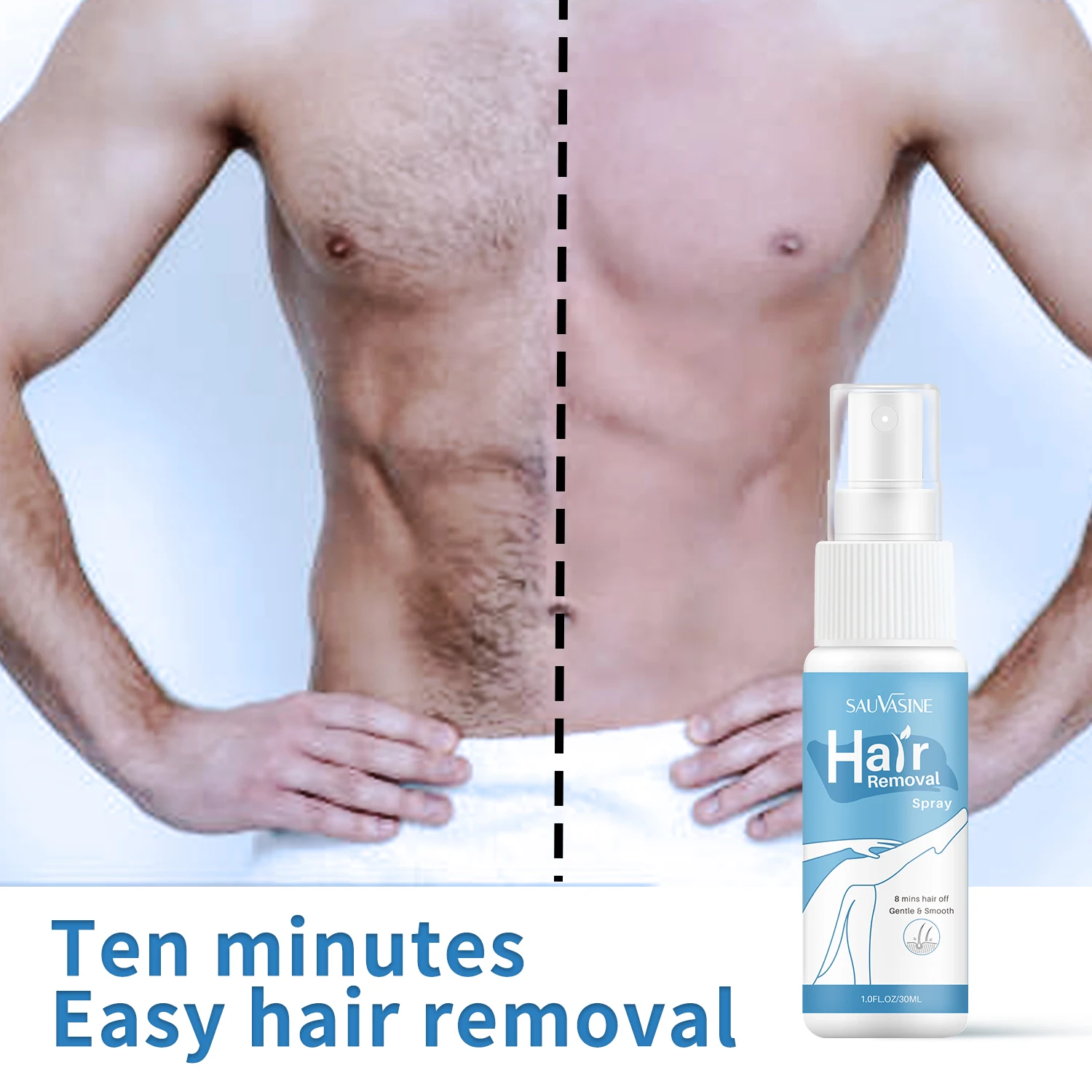 

Hair Removal Spray Hair Growth Inhibitor Natural Painless Permanent Depilatory Cream Skin Care Product for Men Women