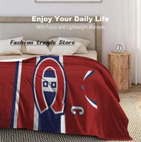 montreal ice hockey canadien throw blanket fuzzy warm throws for winter bedding 3d printing soft micro fleece blanket