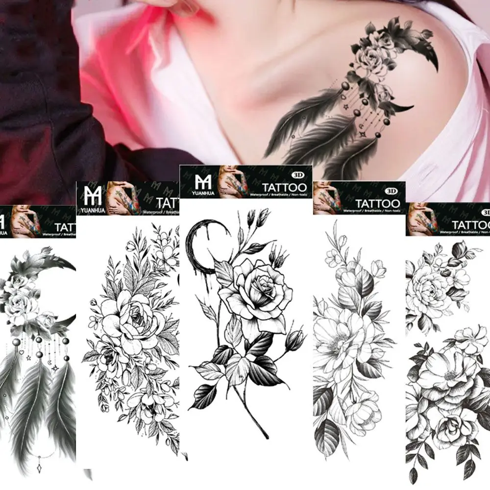 

Lasting Colored Drawing Herb Waterproof Tattoos Stickers Fake Tatto Body Stickers Temporary Tattoos