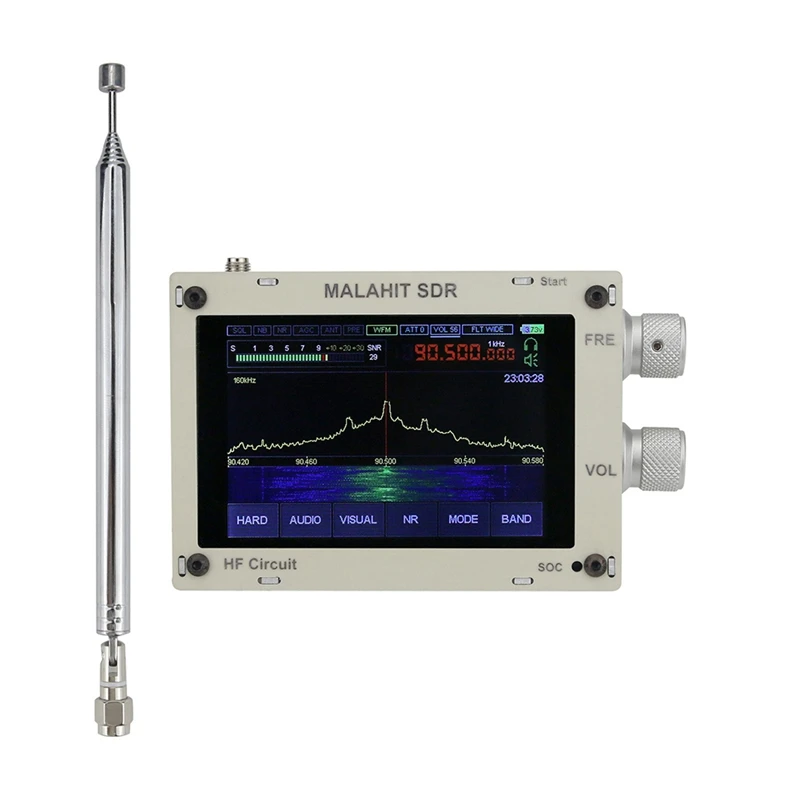 

1.10C 50Khz - 2GHZ Malachite Malahit SDR Radio DSP SDR Receiver AM/SSB/NFM/WFM+Speaker+Battery+Case+Expansion Board
