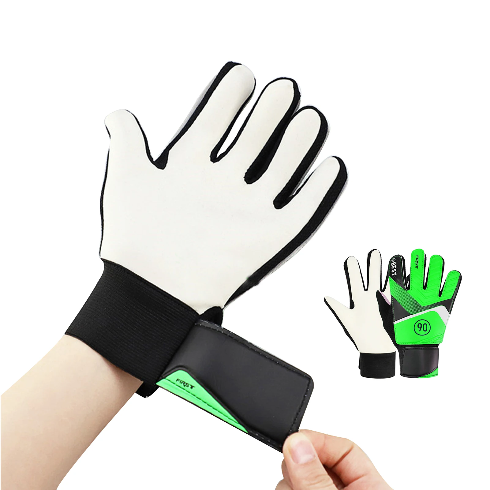 

Детские противоскользящие латексные перчатки для футбольного вратаря, удобные и дышащие тренировочные перчатки для футбола, Нескользящие