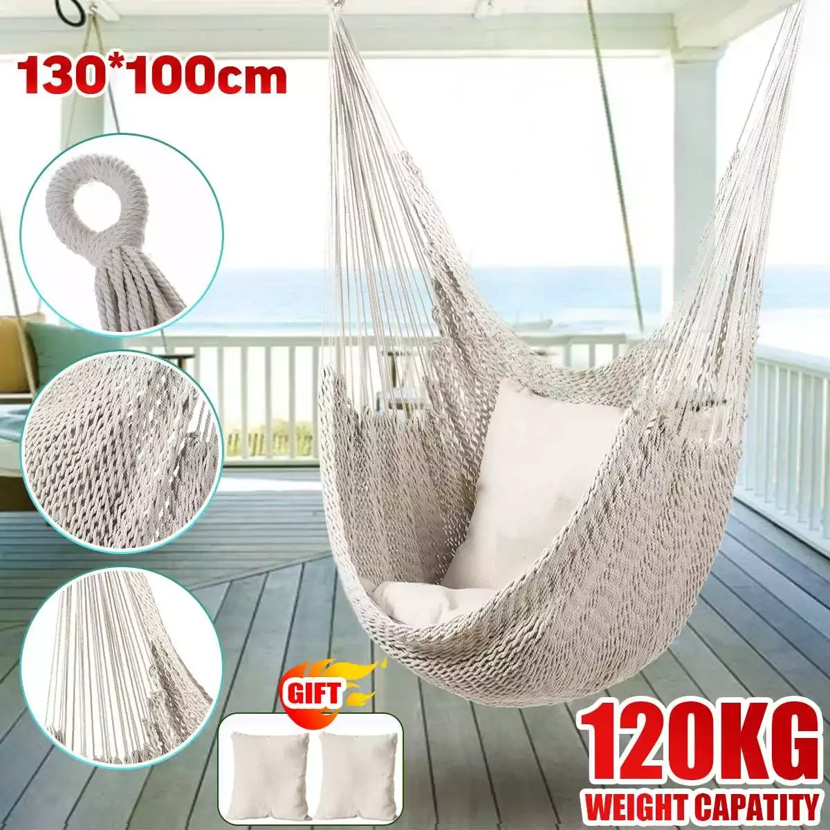 

Hammock Chair Outdoor Nordic Indoor Garden Bedroom Ins Furniture Hanging Chair For Child Adult Safety Camping Swing Chair