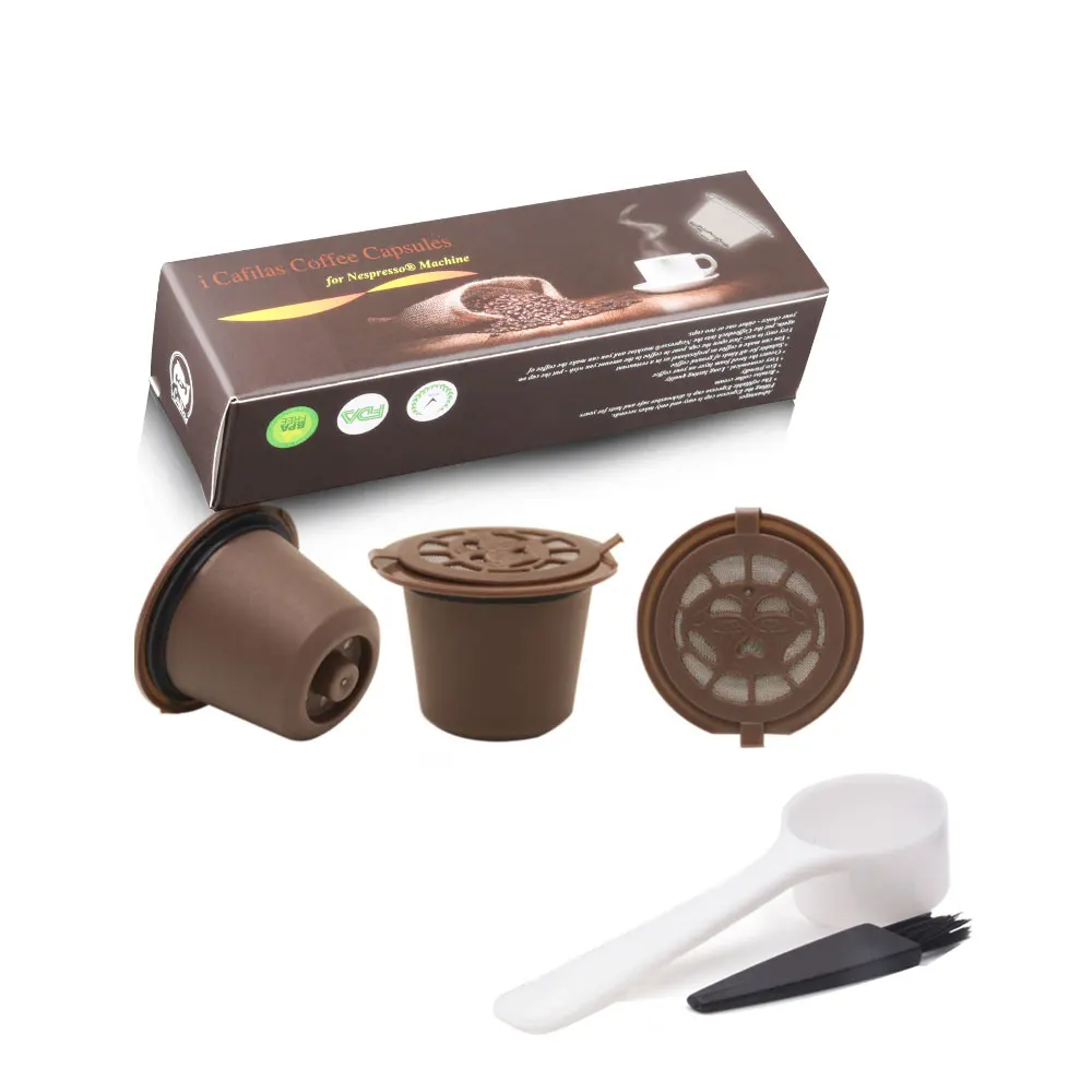

Многоразовые кофейные капсулы icafilas для кофемашины Nespresso с фильтром из нержавеющей стали, многоразовые кухонные капсулы для эспрессо
