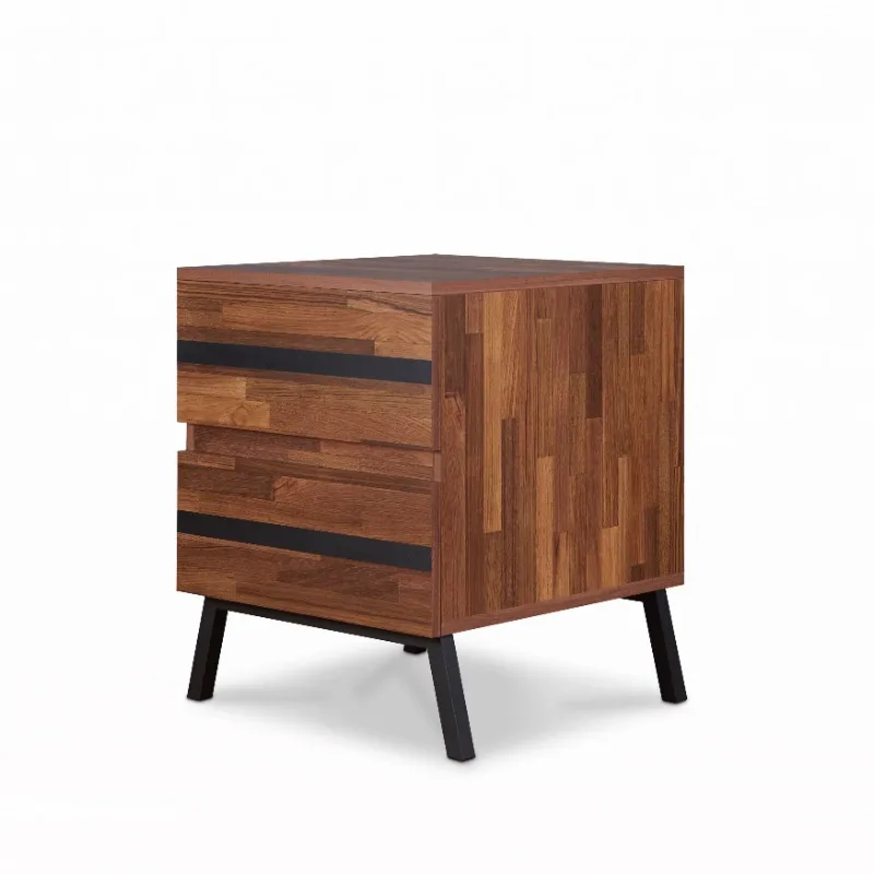 

ACME Karine End Table in Walnut and Sandy Black
