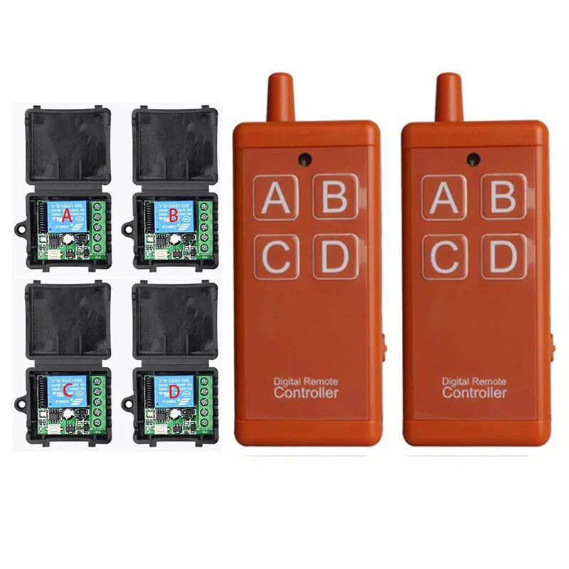 433 МГц Универсальный DC 12 В 1 канал 10 А RF беспроводной радиопульт дистанционного