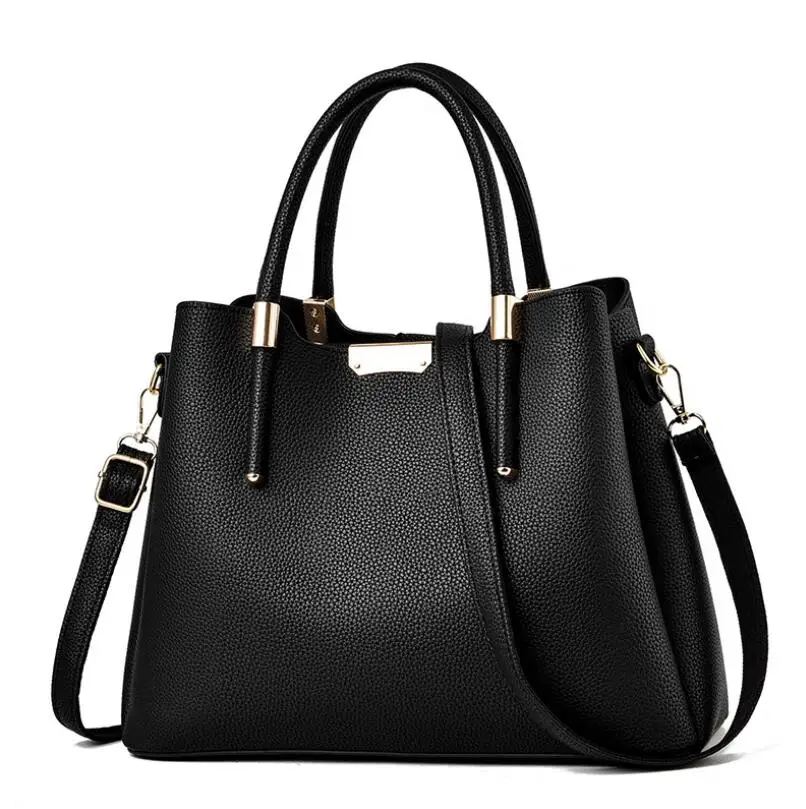 

2020 new simple ladies handbag large capacity soft leather anti-wrinkle female bag Sac Luxury Design shoulder messenger bag