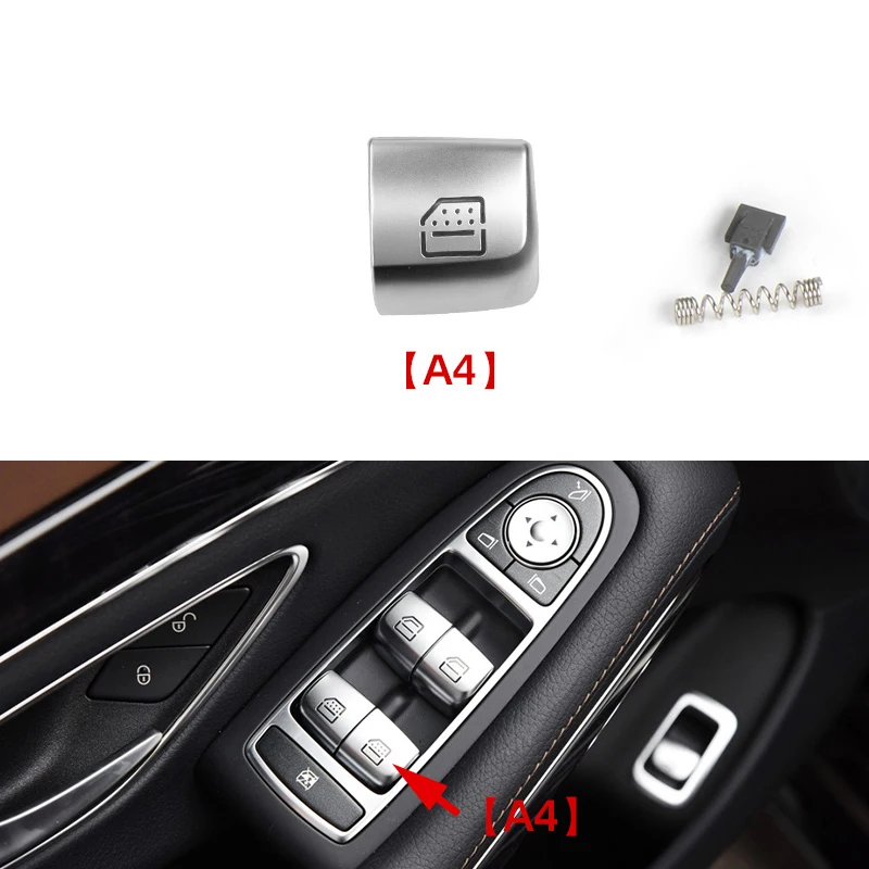 

Сменная крышка кнопки переключателя стеклоподъемника для Mercedes Benz S E Class W222 W213 S320 S400 S450 S500