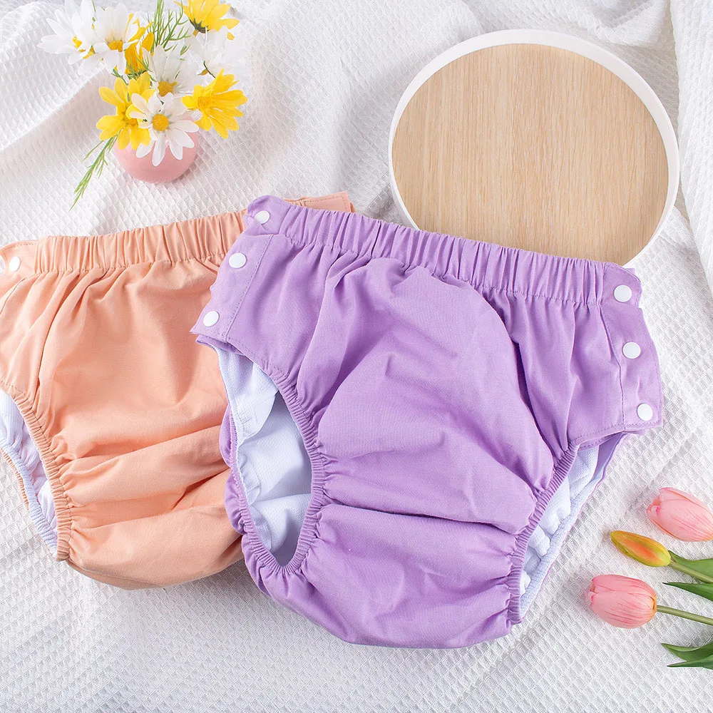 Хлопковые тканевые подгузники для взрослых водонепроницаемые стариков брюки