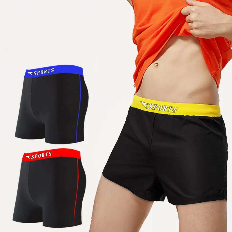 

Men's Swimming Trousers Anti Awkwardness Flat Corner Wide Waist Swimwear Plus Size Professional Swimming Trousers Hot Spring