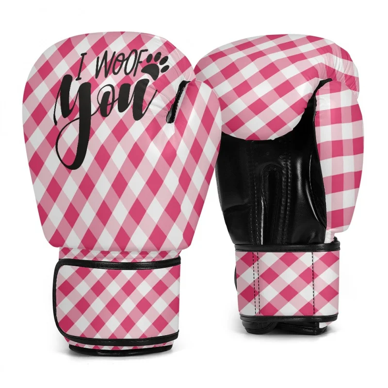 

Plaid Pattern Fitness Boxing Gloves Ladies Punching Bag Muay Thai Martial Arts Fighting Taekwondo Training Fighting Gloves