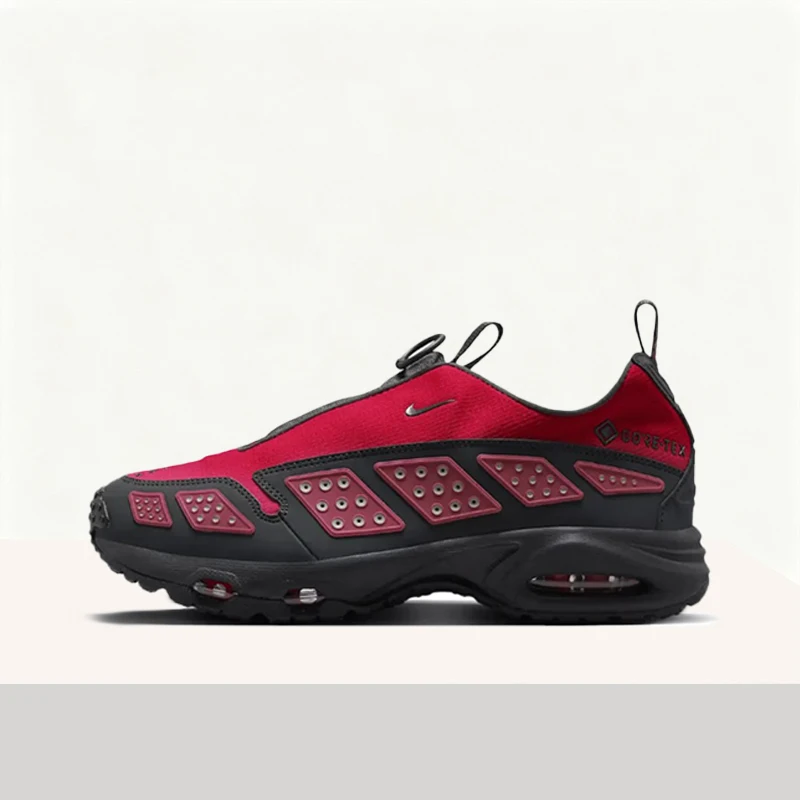 Фото Кроссовки Nike Air Max SNDR: стильные, модные, уникальные, удобные, прочные, низкие повседневные кроссовки для женщин, красные, FZ4238-800 №1