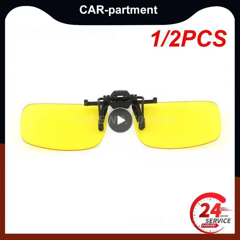 

1/2PCS High Quality Unisex Clip-on Polarized Night Vision Flip-up Lens Driving Glasses UV400 Riding Sunglasses for Outside