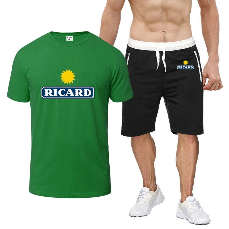 

RICARD 2023 Spring and Summer Men High quality Comfort New Eight Color Short Sleeved Comfortable Suit Casual fashion T-shirt