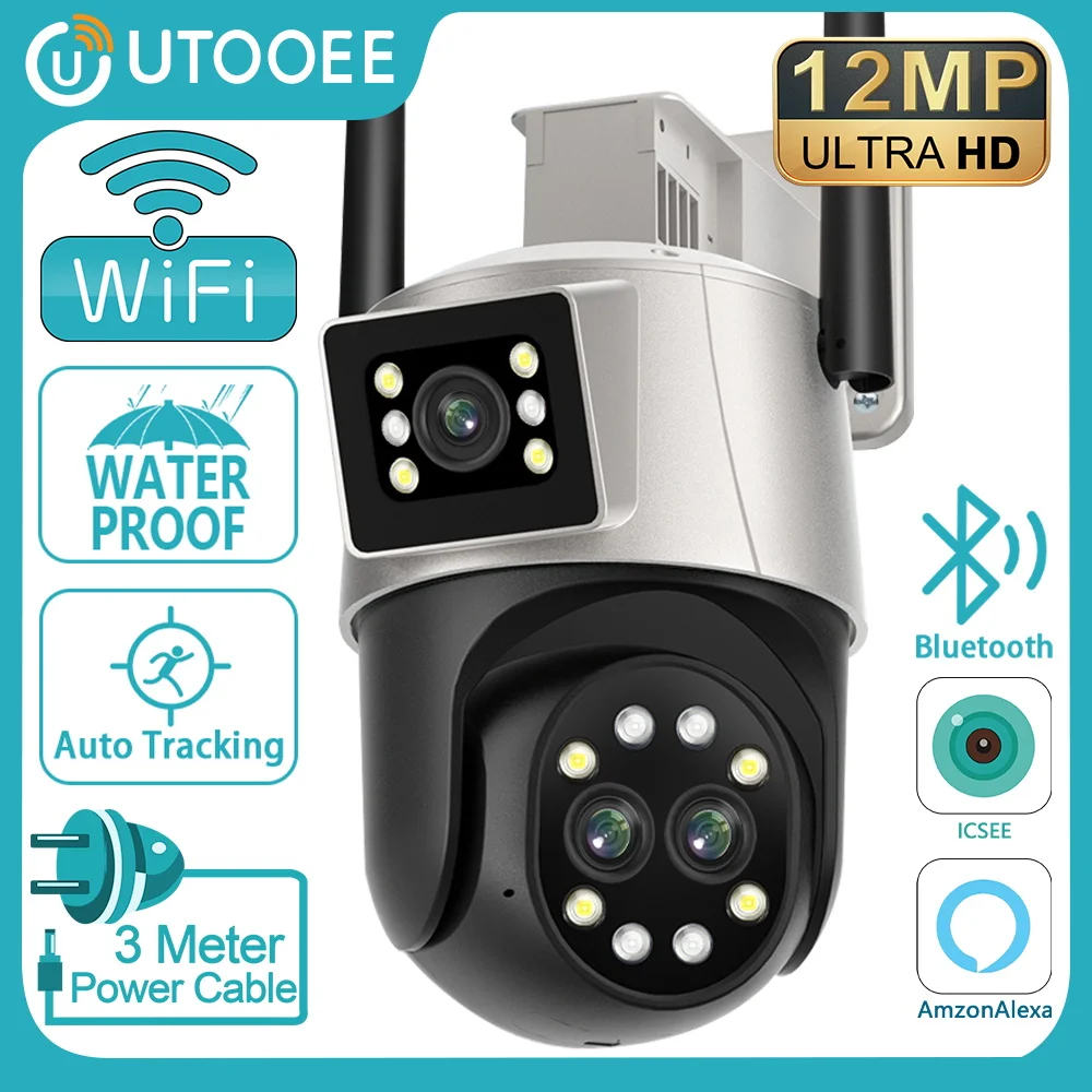 

Камера видеонаблюдения UTOOEE 6K, 12 МП, PTZ, Wi-Fi