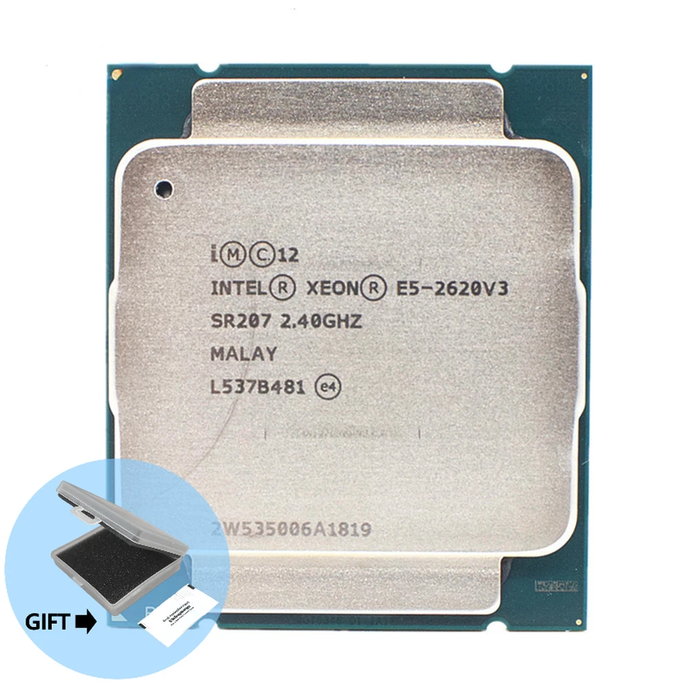 Процессор Intel Xeon E5 2620 V3 CPU 2,4G Serve LGA 2011-3 E5-2620 V3 2620V3 для ПК, центральный процессор для компьютера, б/у, совместим с материнской платой X99