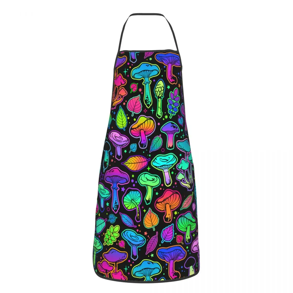 

Magic Colorful Mushroom Apron Household Cleaning Gardening Aprons Kitchen Antifouling Tablier for Men Women