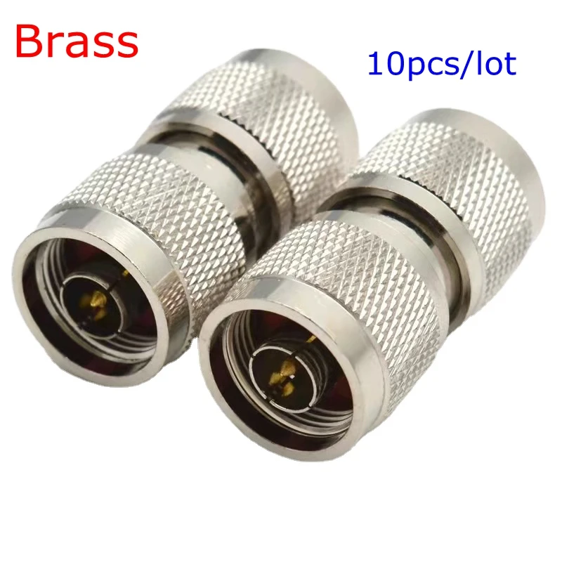 

10PCS/lot Cheap L16 N Male Plug To N Male Plug Straight Connector L16 Double Male N Male To N Male RF Coaxial Brass High Quality