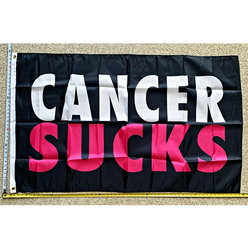 

Breast Cancer Flag FREE SHIPPING Cancer Sucks Pink Trump Desantis USA Sign 3x5' yhx0402