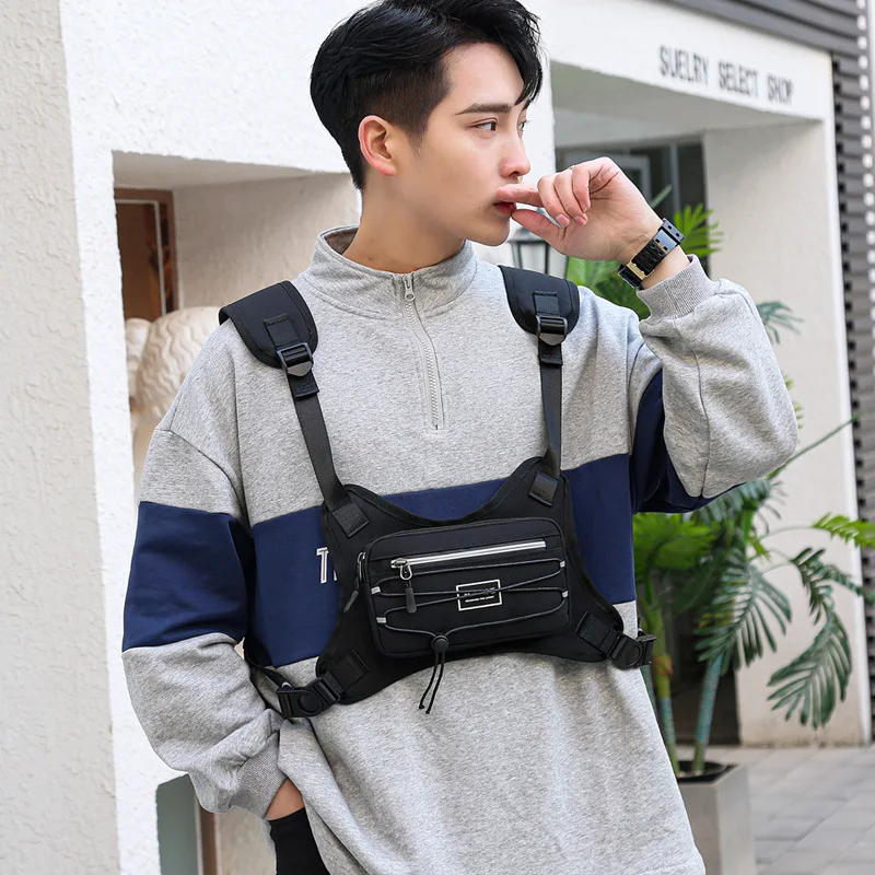 Waterproof Cycling Outdoor Sports Leisure Military Tactical Army Chest Bag Swisswin Casual Double Shoulder Running Vest Backpack