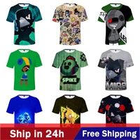 ship in 24 hours primo mortis ice spike and leon crow t shirt child kids tshirt shooter game 3d t shirt shirt girls boys clothes