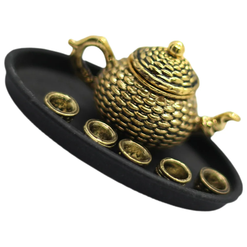

Tea Accessories House Teapot Toddler Micro Toys Play Kitchen Metal Playset