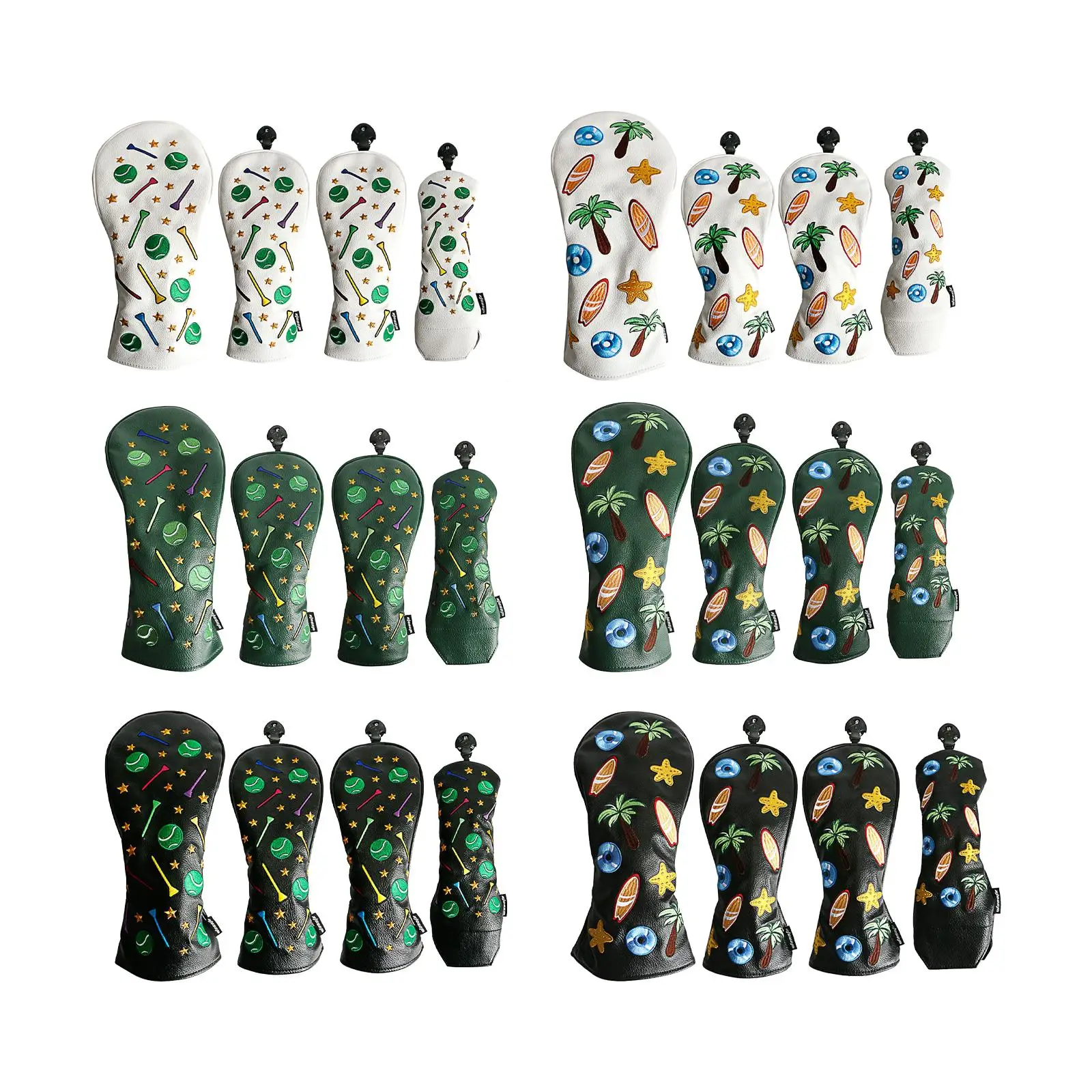 

Set of 4Pcs 1 3 5 UT Woods Golf Head Covers Accessory Waterproof Handmade