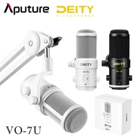 aputure deity vo 7u usb dynamic podcast microphone white black tripod kit rgb lights for game podcast stream youtube