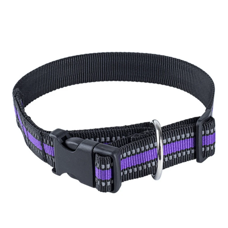 

Purple Cat Dog Collar Reflective Necklace Adjustable Nylon Pet Collar Belt for Puppy Small Medium Large Dogs Accessories Product