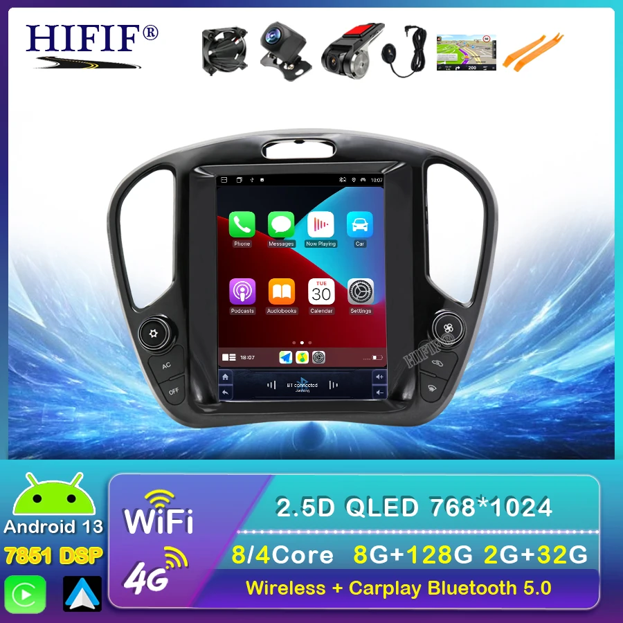 

Автомагнитола на Android 13 для Nissan Juke YF15 2010-2014, 2 din, мультимедийный видеоплеер, GPS-навигация, carplay, авто, DVD, стерео экран