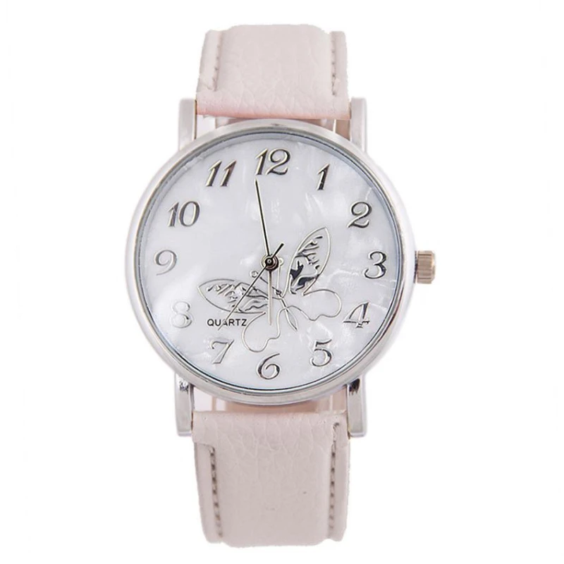 

Женские повседневные часы с бабочкой, темпераментные кварцевые часы с кожаным ремешком, распродажа, Прямая поставка