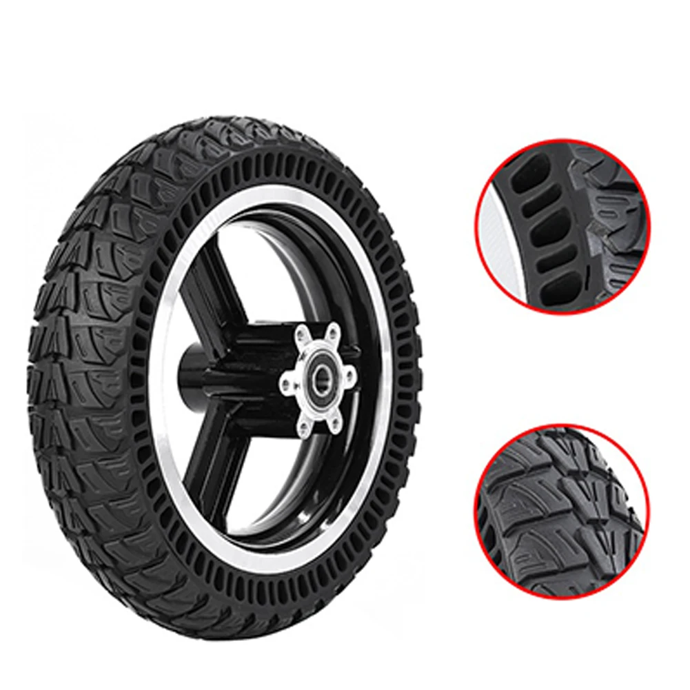 

Solid Tire Rear Wheel Wheel Outdoor Sports Electric Scooter Rubber+steel Solid Black Explosion-proof For Kugoo M4