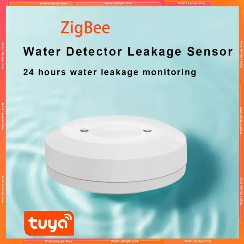 

Zigbee Flood Sensor Tuya Scene Linkage Water Leak Detector Real-time Detection Water Immersion Sensor Smart Home Smart Life