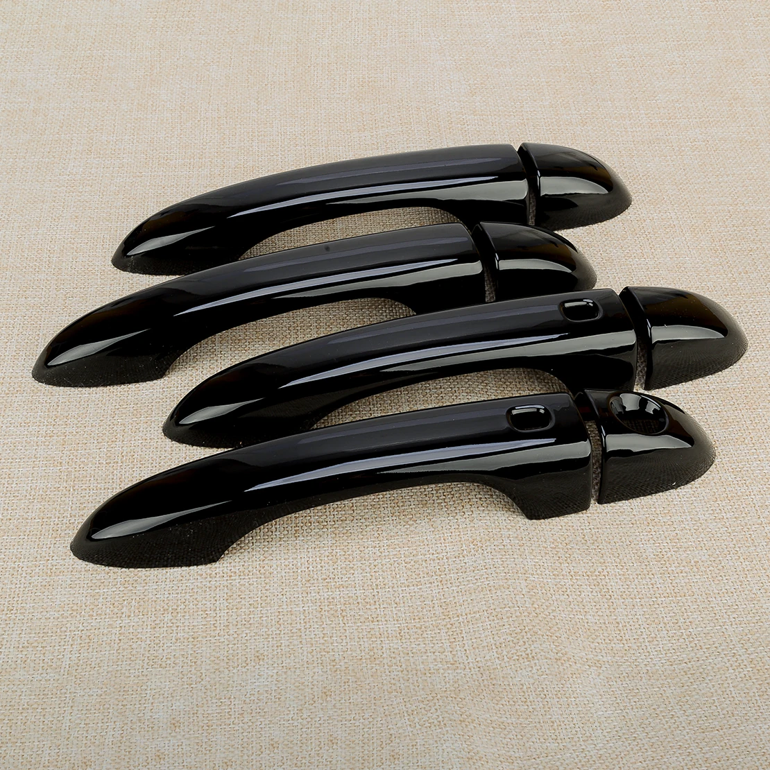 Умная крышка дверной ручки 1 комплект обрезанная глянцевая черная подходит для