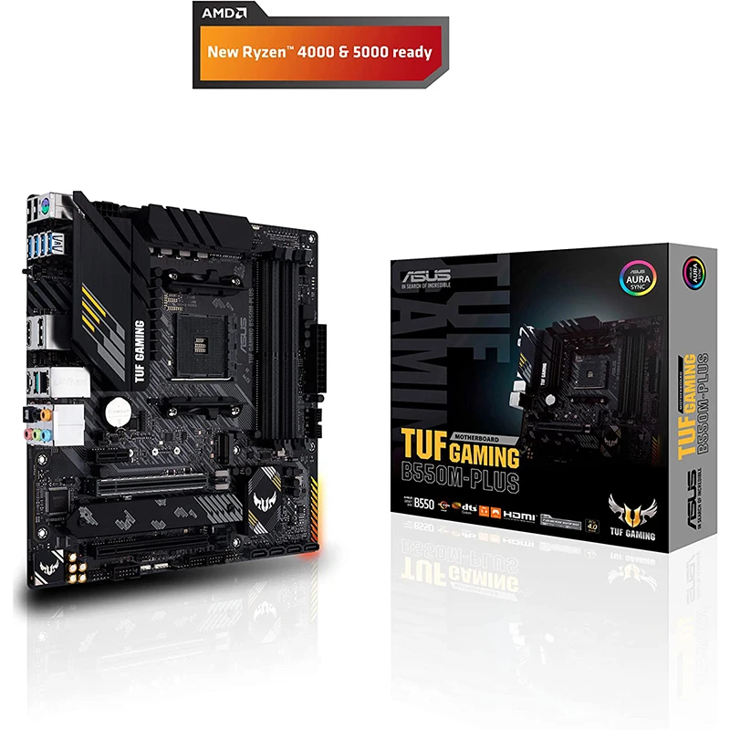 Новый комплект материнской платы ASUS TUF GAMING B550M PLUS Micro-ATX DDR4 3466(OC) МГц 128 ГГц разъем AM4