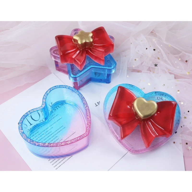 

Crystal Storage Box Silicone Mold Sugar Trinkets Box Making Jewelry Box DIY