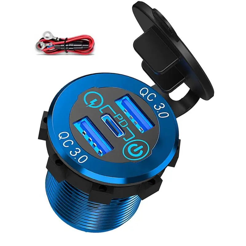 Зарядное устройство USB для мотоцикла безопасное зарядное телефона мульти-защита