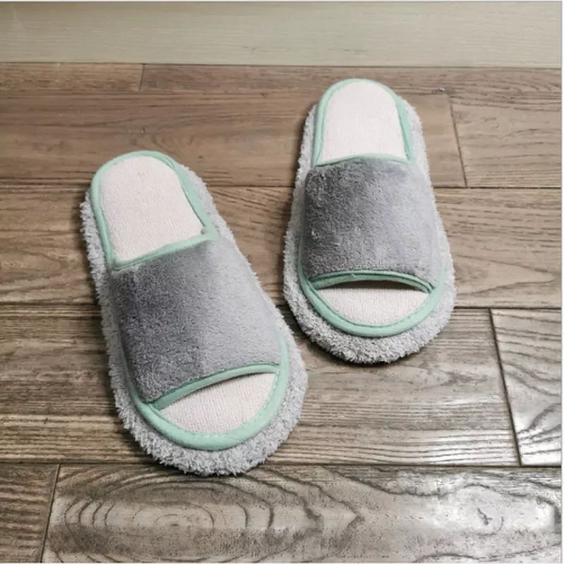 

Men's and Women's Solid Color Simple Wipeable Floor Mopping Sweeping Wood Floor Tile Cleaning Slippers Lazy Slippers