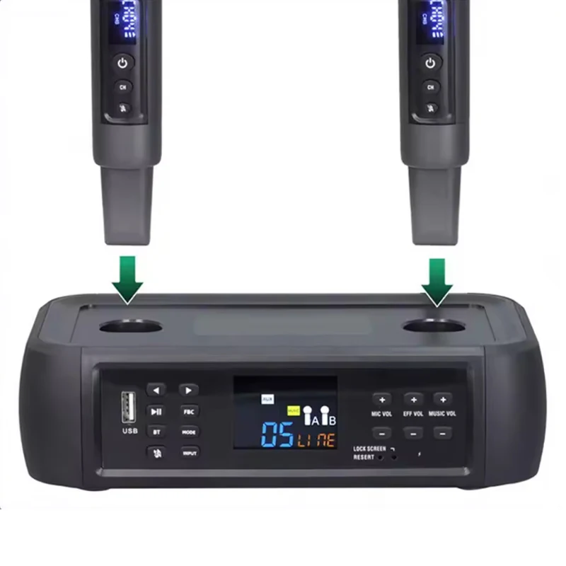 Профессиональный эхо-микрофон для караоке с оптическим режимом умного пения