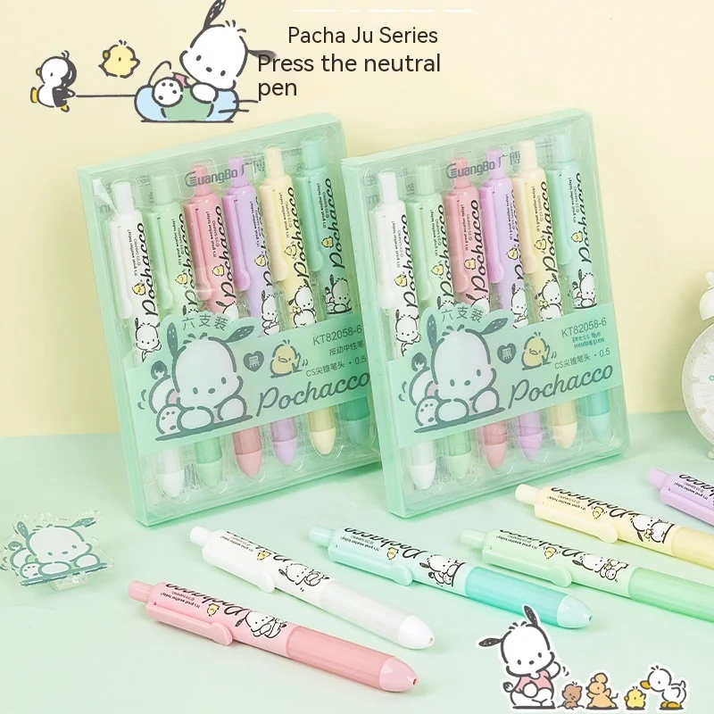 

Sanrio ограниченная по цене Ins гладкая кисть тема черная ручка 0,5 мм чернильная ручка для девушек черная ручка Kuromi гелевая ручка для письма
