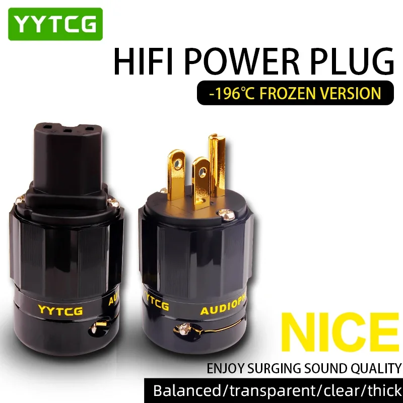 YYTCG 1 пара 24K позолоченный высококачественный американский разъем питания IEC Hifi