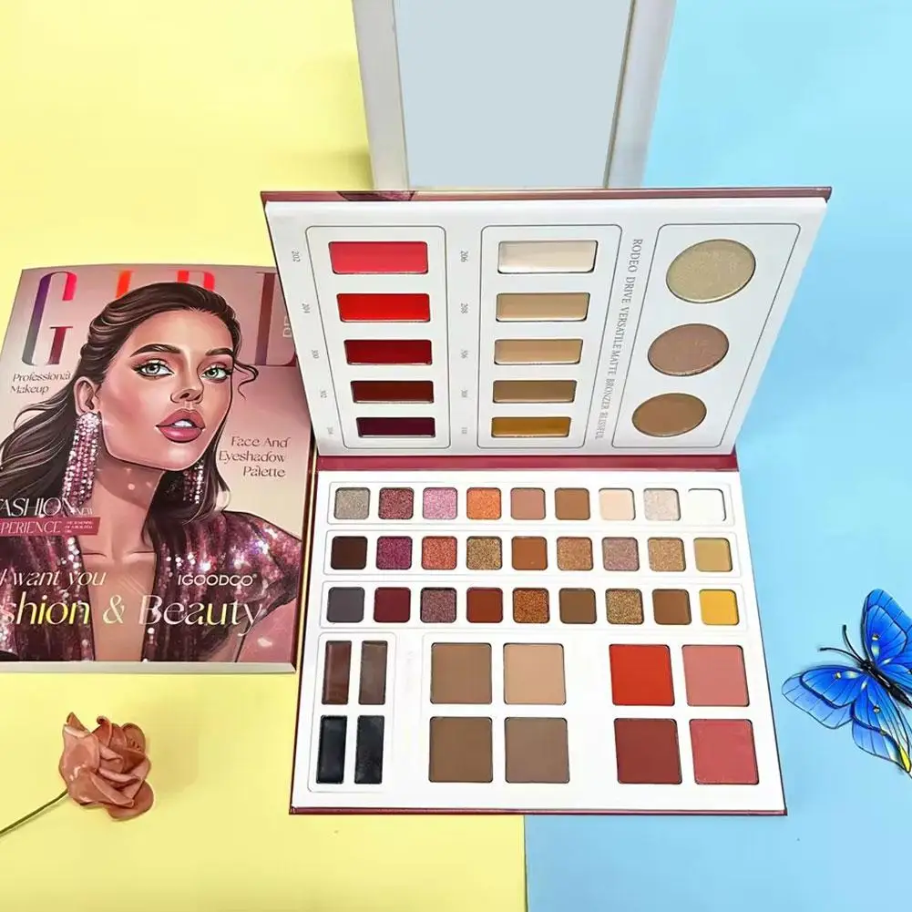 52 цветов многофункциональная палитра теней для век мерцающие матовые блестящие