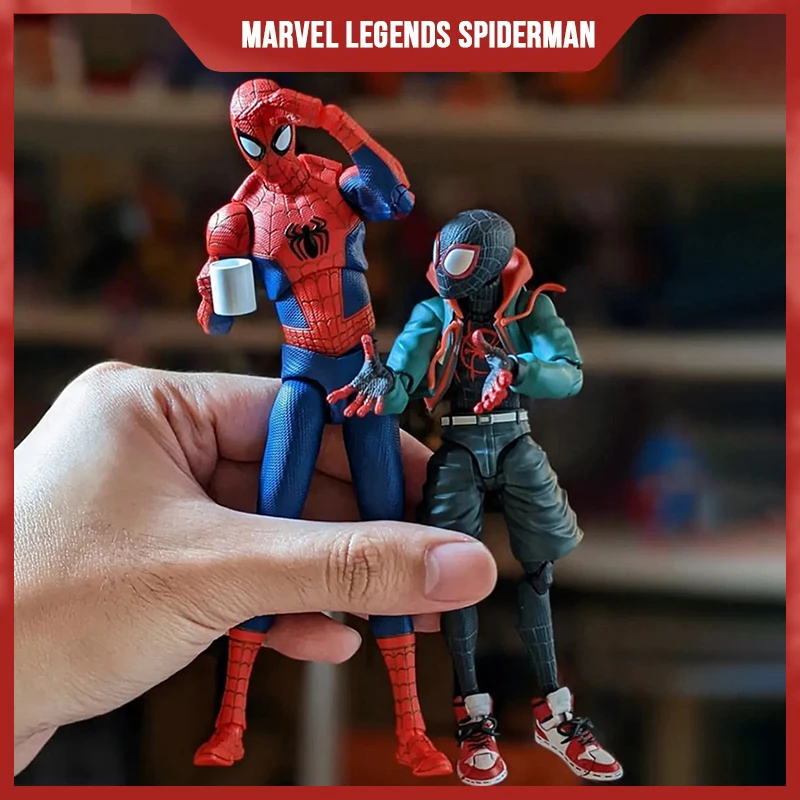 

Marvel Legends Spiderman Peter Parker Miles Morales Sv Action Figure Model Anime Spider-Man Into The Spider-Verse Movable Toys