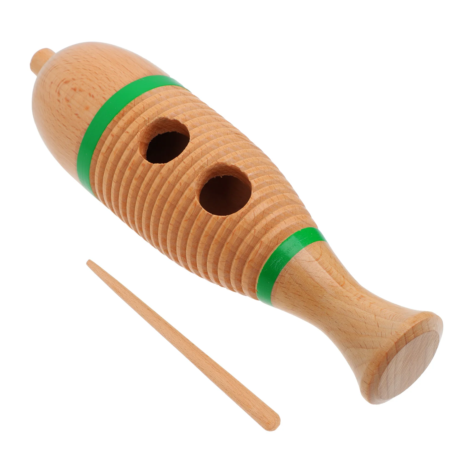 

1set Wooden Kids Musical Instrument Fish Enlightenment Percussion Toys
