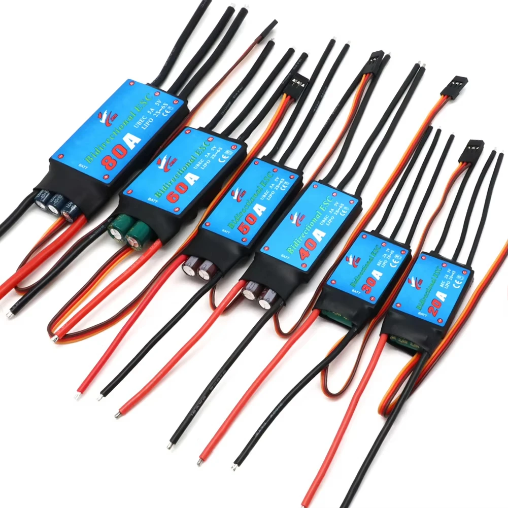 Фото Двунаправленный бесщеточный регулятор скорости ZMR 12A/20A/30A/40A/50A/60A/80A для радиоуправляемых автомобилей и пневматических подводных движителей №2