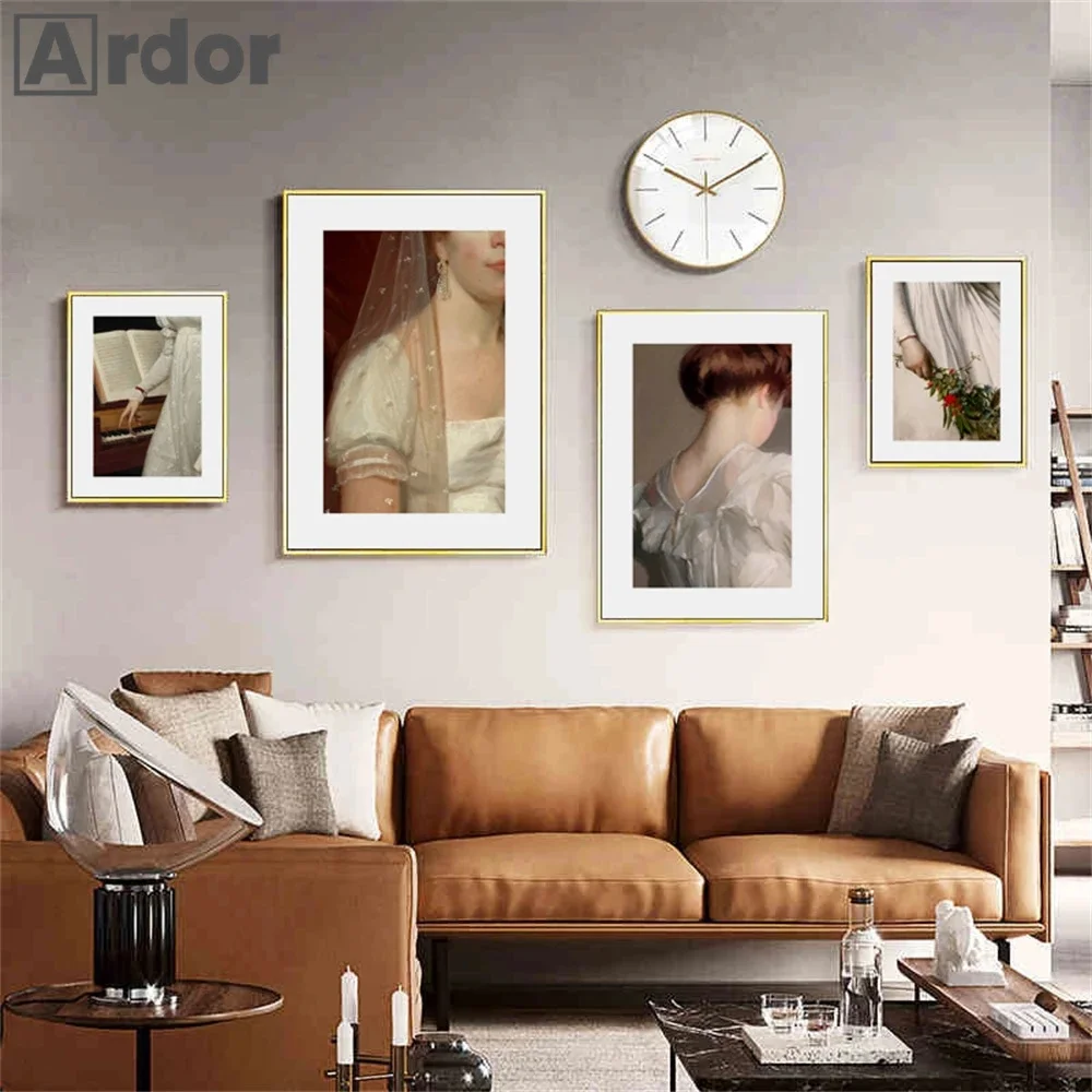 

Ballerina Girl Vintage Wall Art Poster Piano Art Print Beauty Girl Flower Canvas Painting Art Gallery Pictures Living Room Decor