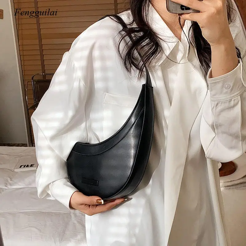 2022 Spring Trendy Women'S Designer Pu Leather Handbag Luxury Brand Fashion Lady Irregular Underarm Shoulder Crossbody Bags
