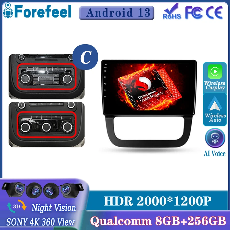 

Android 13 Qualcomm For Volkswagen Jetta 5 2005 - 2010 Car Radio Multimedia Video Player Navigation GPS Android No 2din 2 din 5G